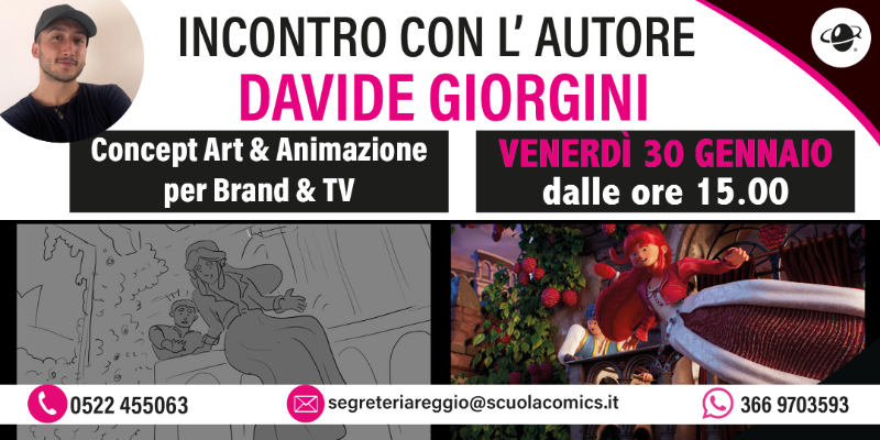 Immagine news Incontro con l'autore Davide Giorgini - Concept Art & Animazione per Brand & TV