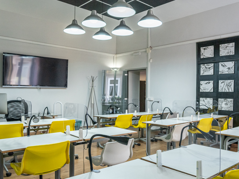 Foto della sede di Napoli della scuola Comics